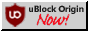 a banner that reads 'ublock origin now'